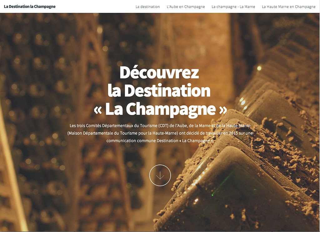 Un site internet commun pour la Destination La Champagne.