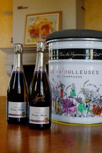 Portrait de Delphine Brulez et de son pere du Champagne Louise Brison a Noe les Mallet dans l Aube
